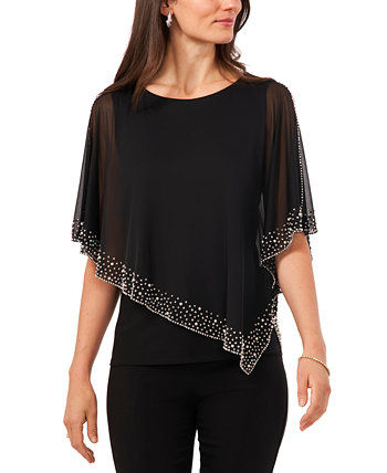 Женская Блузка MSK Beaded Overlay Cape Top MSK