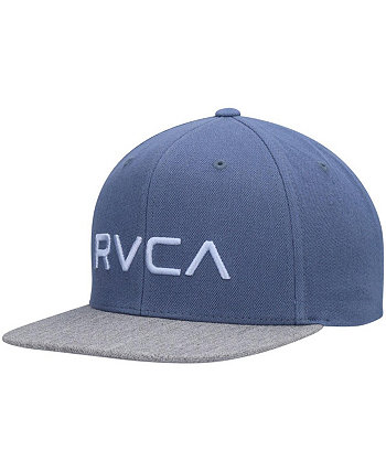 Голубая серая шляпа Snapback из твила для мальчиков и девочек для больших размеров RVCA