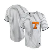Men's Nike White/Gray Tennessee Volunteers Pinstripe Replica Full-Button Baseball Jersey Nitro USA