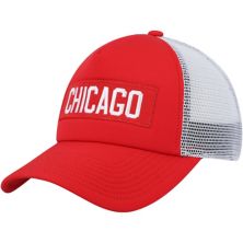 Men's adidas Red/White Chicago Blackhawks Team Plate Trucker Snapback Hat Adidas