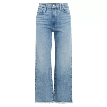 Эластичные широкие джинсы Blake с потертостями и высокой посадкой Joe's Jeans