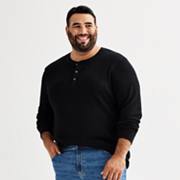 Big & Tall Sonoma Goods For Life® Long Sleeve Waffle Henley Tee Sonoma