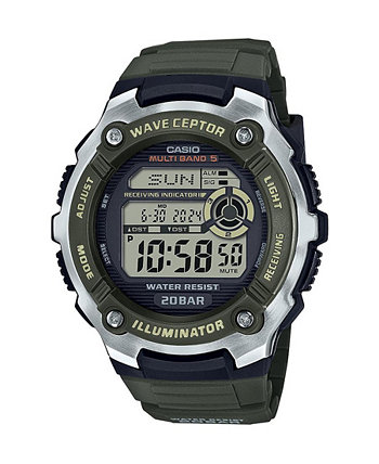 Мужские цифровые часы из зеленой пластмассы 47,7 мм, WV200R-3A Casio
