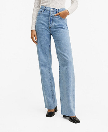 Женские широкие джинсы с высокой талией MANGO