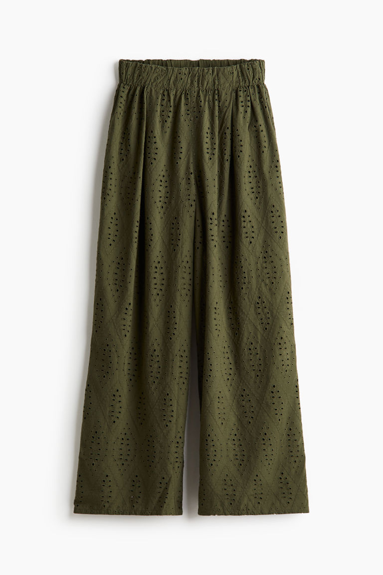 Eyelet Embroidered Pants H&M