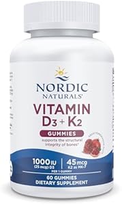 Nordic Naturals Vitamin D3 + K2 Gummies (Жевательные конфеты), Pomegranate - 60 Gummies - 1000 IU Vitamin D3 + 45 mcg Vitamin K2 - Great Taste - Bone Health, Promotes Healthy Muscle Function - Non-GMO - 60 Servings (Порции) Nordic Naturals