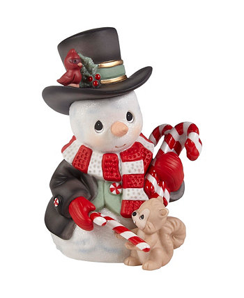 221015 Ежегодная фарфоровая статуэтка «Снеговик из бисквита» «Желаю вам сладкого сезона» Precious Moments