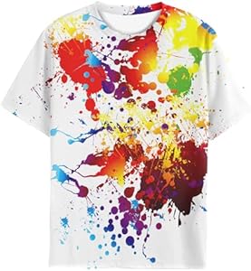 Boys Girls T Shirts 3D Printed Graphic Tees Shirts Crewneck Short Sleeve for Kids 6-16 Years EOWJEED