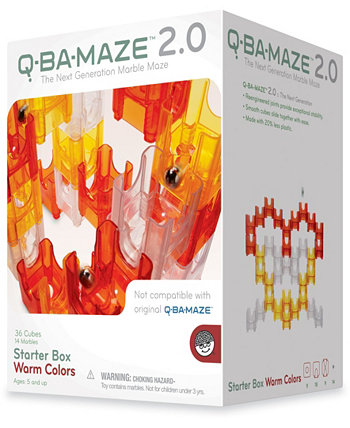 Q-BA-MAZE 2.0 Starter Box - теплые цвета - игра-головоломка из 50 предметов MindWare