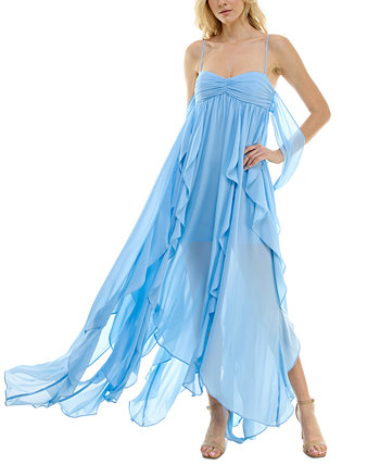 Женское шифоновое платье с оборками и вырезом бандо Taylor