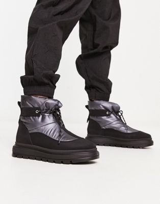 Черные кожаные ботинки-пуховики Timberland Ray City Timberland