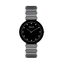BERING Женские черные часы с керамическим звеном - 11435-749 Bering