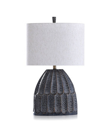 Переходная настольная лампа с черной чеканной текстурой StyleCraft Home Collection