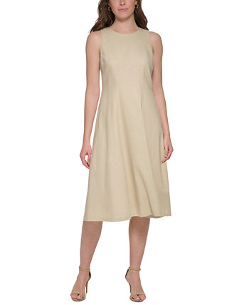 Женское платье трапециевидной формы без рукавов с круглым вырезом Tommy Hilfiger