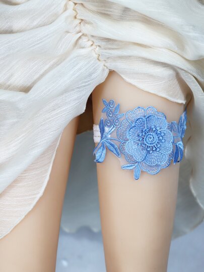 Ремень-подвязки с цветочной вышивкой свадебный SHEIN