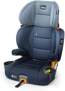 Chicco KidFit® ClearTex® Plus 2-in-1 Belt-Positioning Booster Car Seat, Backless and High Back Booster Seat, for Children Aged 4 Years and up and 40-100 lbs. | Drift/Grey Chicco