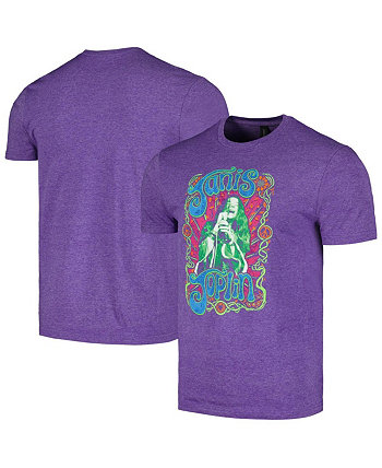 Мужская и женская фиолетовая футболка Janis Joplin Piece of My Heart Heather Purple HiFi Entertainment