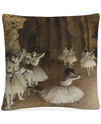 Репетиция балета Эдгара Дега, 1874 г. 16-дюймовая декоративная подушка, 4,5 дюйма x 16 дюймов x 16 дюймов BALDWIN