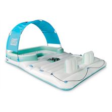 Comfy Floats 13 Ft Misting Platform Inflatable Summertime Float, White/Aqua Comfy Floats