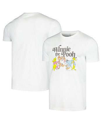 Men's and Women's White Winnie the Pooh Group T-shirt Mad Engine