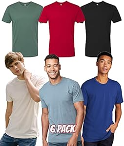 Next Level 3600 Multipack Unisex Bulk Bundle Cotton Short Sleeve Crewneck T-Shirt 3 | 6 | 10 Pack Next Level