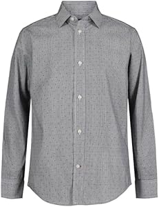 Tommy Hilfiger Boy's Long Sleeve Dress Shirt, Collared Button-down With Cuff Sleeves, Gingham Tommy Hilfiger