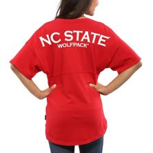 Женская красная футболка оверсайз NC State Wolfpack Spirit Jersey Unbranded