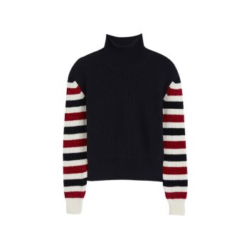 Striped Mohair &amp; Cashmere Turtleneck Sweater Rosie Assoulin