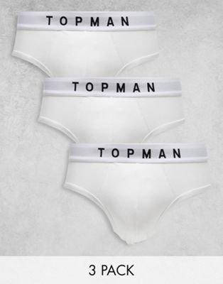 Комплект из трех белых трусов Topman с белым поясом TOPMAN