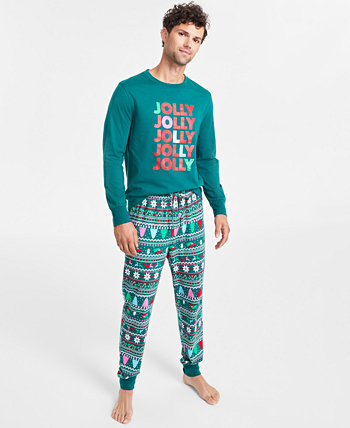 Men's Mix It Jolly Fair Pajamas Set, Created for Macy's Family Pajamas