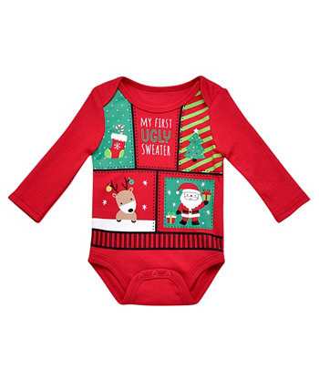 Baby Boys or Baby Girls Christmas Ugly Sweater Bodysuit Baby Starters