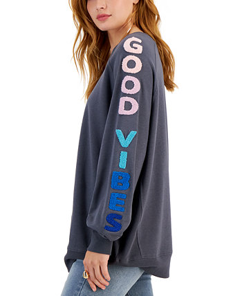 Juniors' Good Vibes Sweatshirt Rebellious One