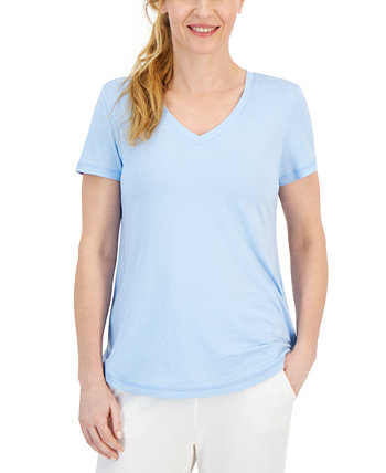 Женская футболка Performance с V-образным вырезом, созданная для Macy's ID Ideology