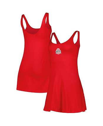 Женское платье Scarlet Ohio State Buckeyes с круглым вырезом и логотипом ZooZatz