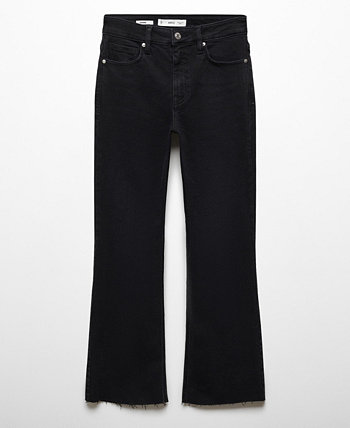 Женские укороченные расклешенные джинсы MANGO
