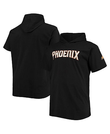 Мужская черная толстовка с капюшоном Phoenix Suns Big and Tall 2-Hit с коротким рукавом Profile