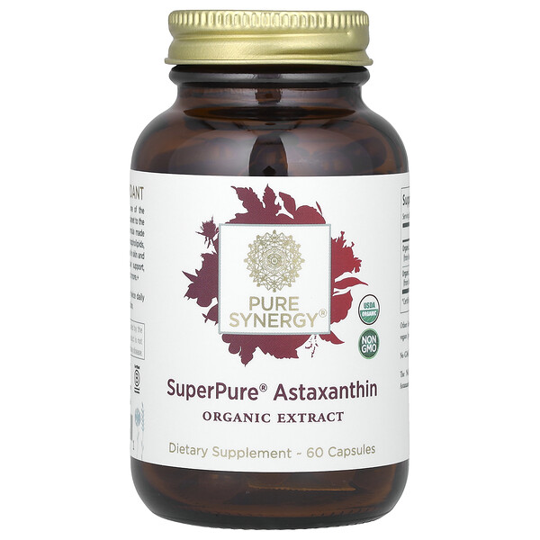 SuperPure Astaxanthin, Органический экстракт - 60 капсул - Pure Synergy Pure Synergy
