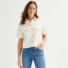 Женская рубашка на пуговицах с короткими рукавами Sonoma Goods For Life® SONOMA
