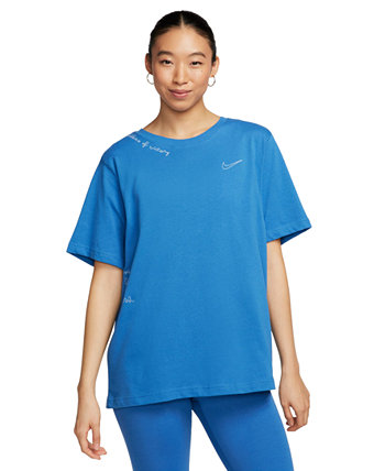 Женская хлопковая спортивная футболка Essential Nike