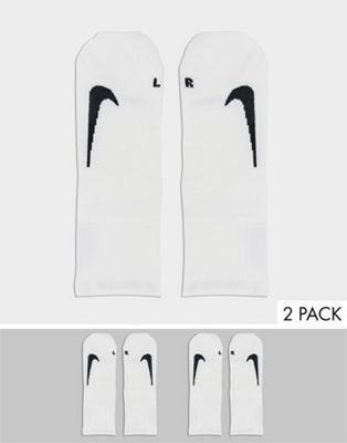 Комплект из двух белых носков до щиколотки Nike Running Multiplier Nike