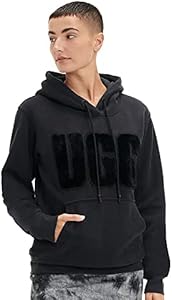 UGG Women's Rey Fuzzy Logo Hoodie UGG