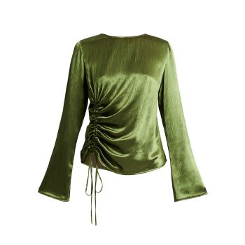 Атласная блузка с рюшами Fabi Santorelli