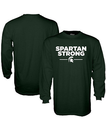 Мужская зеленая футболка Michigan State Spartans Spartan Strong с длинным рукавом Blue 84