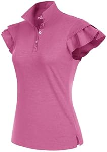 JACK SMITH Womens Golf Polo Shirt Ruffles Sleeveless Moisture Wicking Tennis Shirts Lightweight Athletic Tops Jack Smith