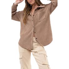 August Sky Women's Corduroy Button Up Jacket August Sky