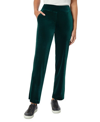 Женские прямые брюки из эластичного велюра с прорезными карманами Jones New York