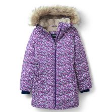 Пальто ThermoPlume на флисовой подкладке с альтернативной подкладкой из флиса Lands 'End Winter для девочек 7–16 лет Lands' End