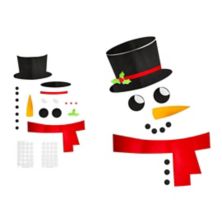 Large Christmas Snowman Felt Wall Decal Lexi Home