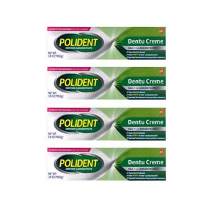 4 Pack - Polident Dentu-Creme Denture Toothpaste, 3.9 Oz Each Polident