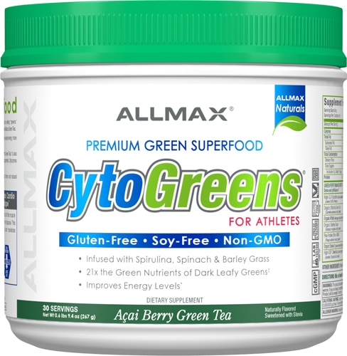 ALLMAX Nutrition CytoGreens® For Athletes Зеленый чай с ягодами асаи — 0,6 фунта ALLMAX